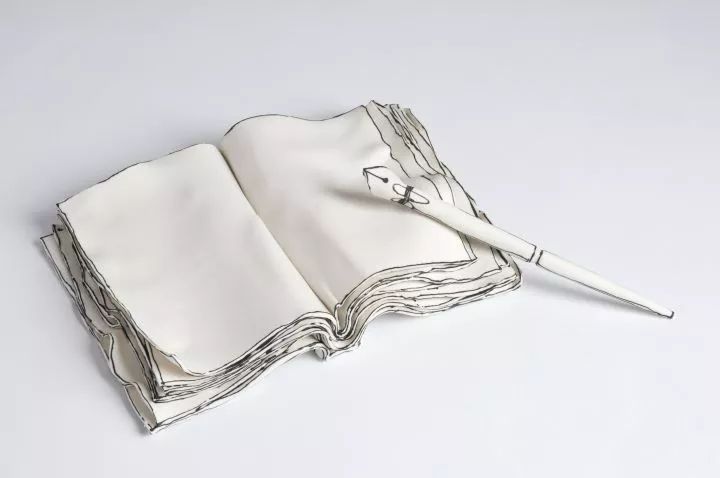 他的陶瓷雕塑看上去像钢笔画，3D变2D，视觉效果惊人