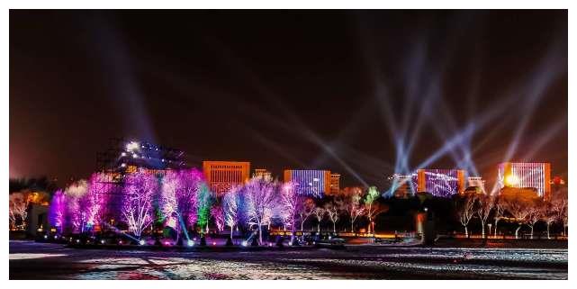 长春世界雕塑园冰雪灯光秀