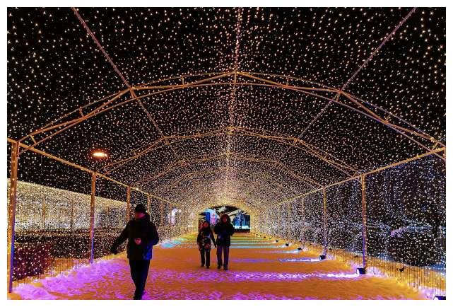 长春世界雕塑园冰雪灯光秀