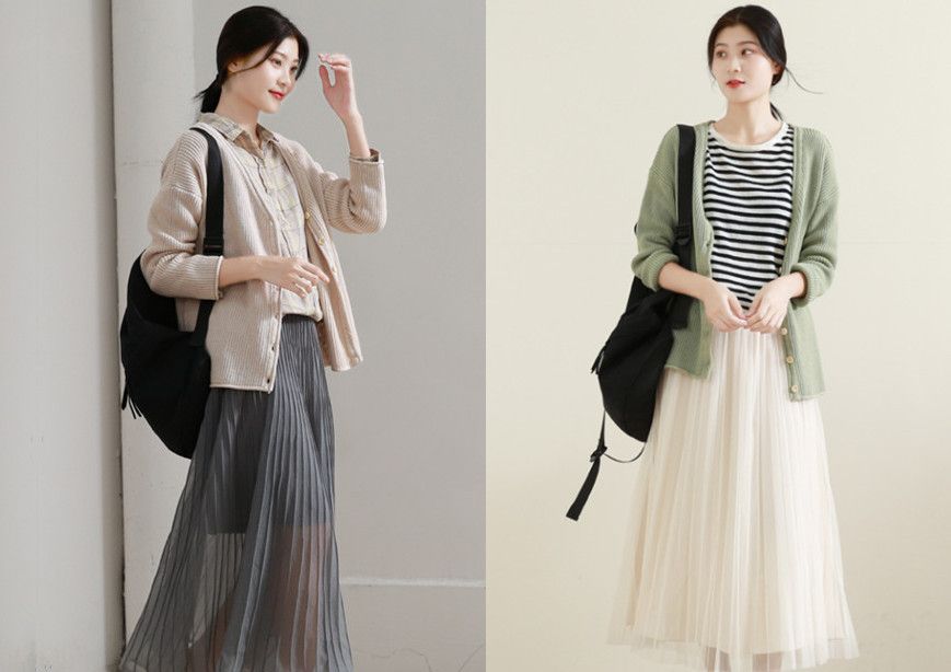 初春：“针织开衫+连衣裙”时髦炸！显高、显瘦、超有女人味！