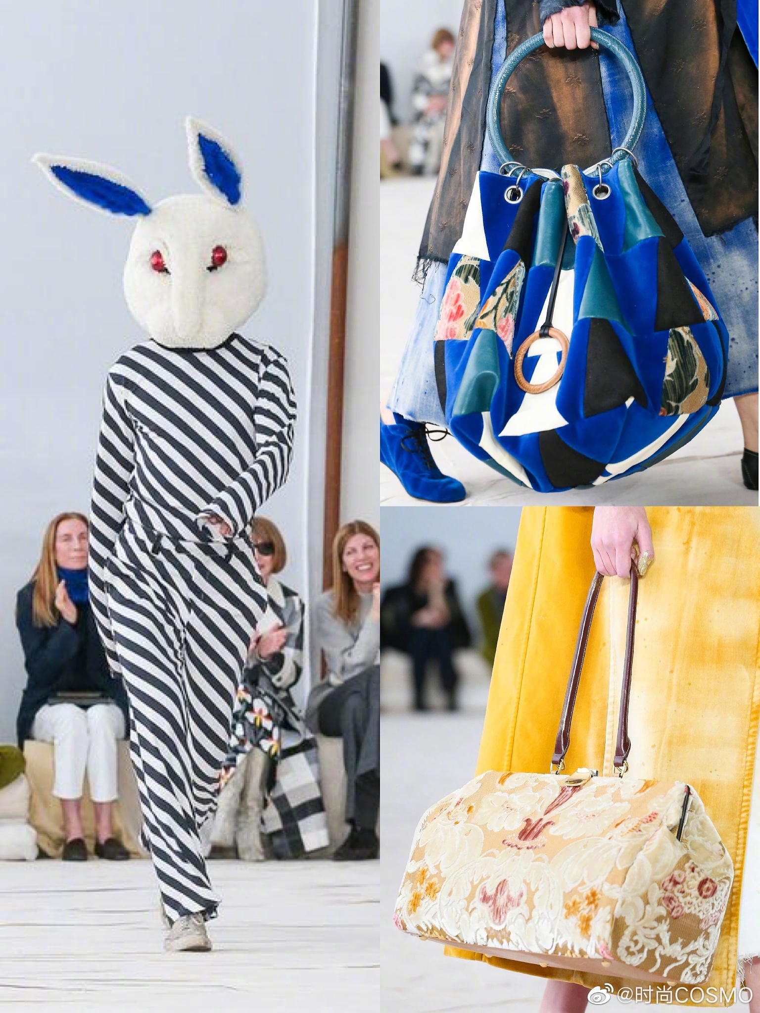 Marni 2020 秋冬系列，撞色与面料拼接的游戏