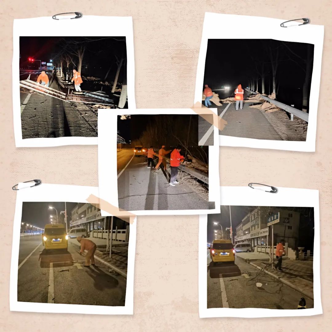 顶大风 保畅通 公路养护服务中心连夜奋战在路上