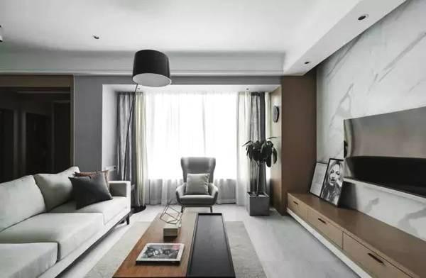 125平现代三房，灰纹大理石营造高级感