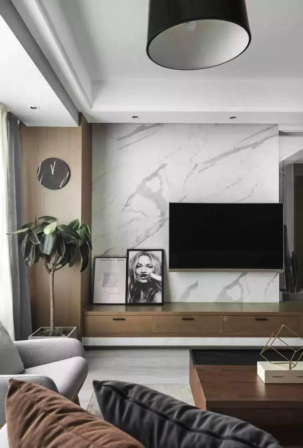 125平现代三房，灰纹大理石营造高级感