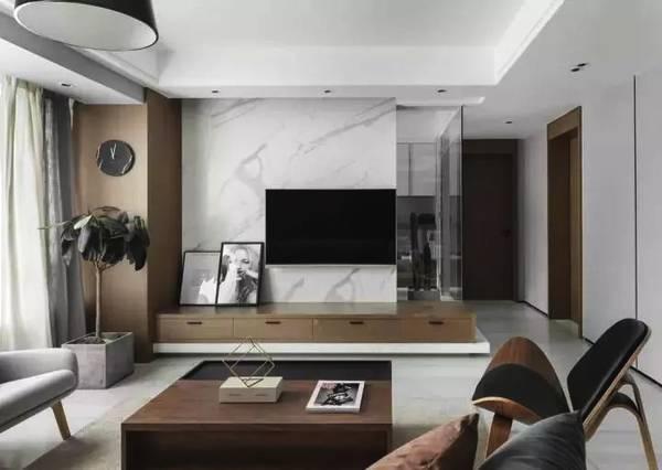 125平现代三房，灰纹大理石营造高级感