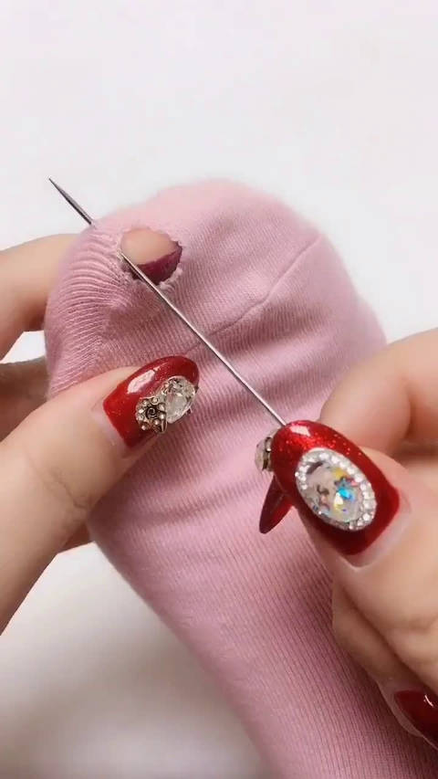 袜子破洞，这样缝轻松搞定